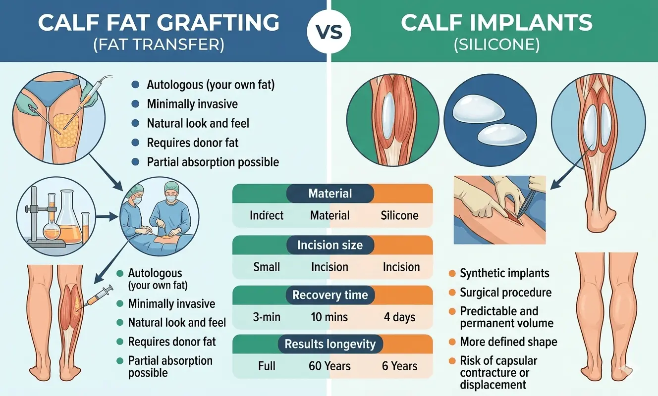 Calf Fat Grafting vs Calf Implants